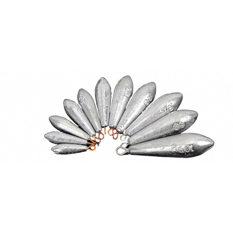 Lead Teardrop Sinker with Eyelet, 10–200 g (0.35–7 oz)