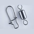 Stainless Steel Fishing Snaps with Figure-8 Ring, Safety Pin Style