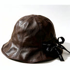 Women's Bucket Hat with Bow, Short Brim, Adjustable