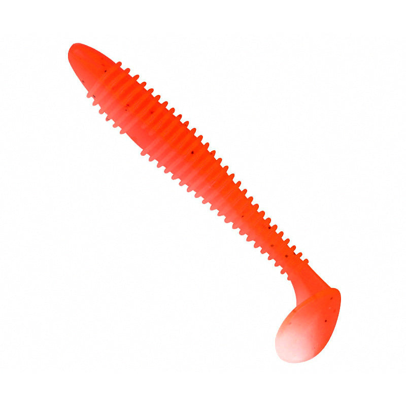 T-Tail Ribbed Soft Plastic Worm, Two-Tone, 10 Pack