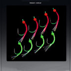 Glow Skin Yellow Croaker Hooks, #2 to 2/0, 5/10/20 Pack