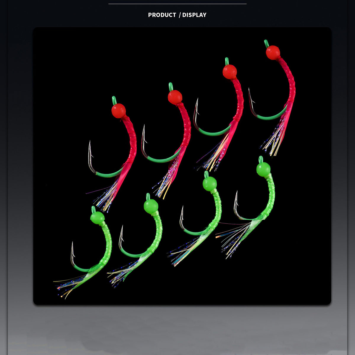 Glow Skin Yellow Croaker Hooks, #2 to 2/0, 5/10/20 Pack