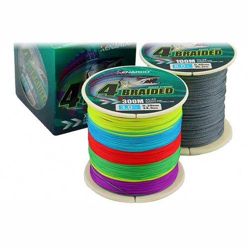 4-Strand PE Braided Fishing Line, 100–300 m, 6–100 lb