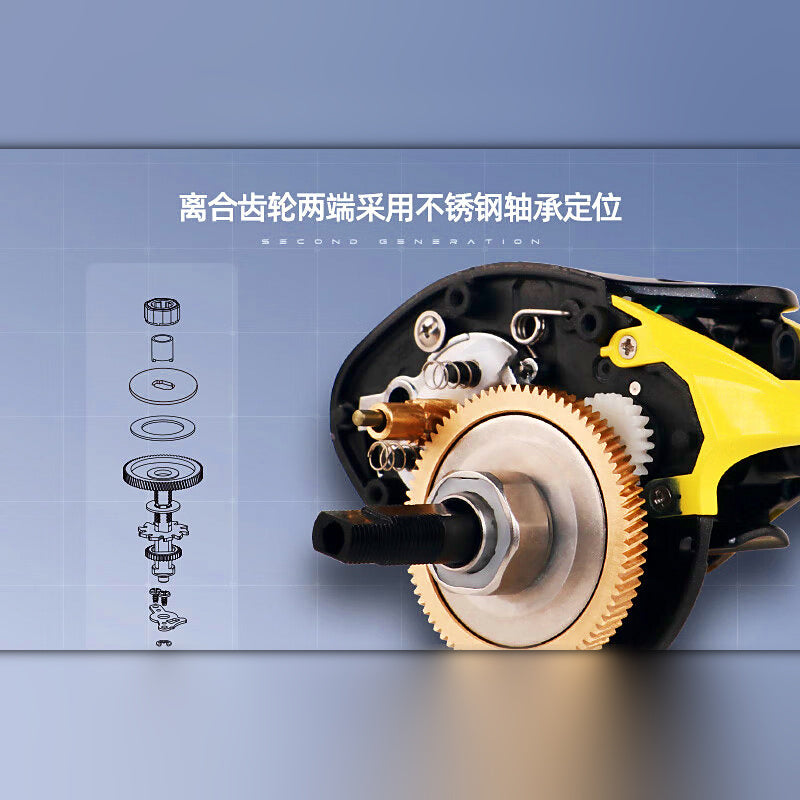 Low-Profile Baitcasting Reel, 9 Bearings, Left or Right Hand