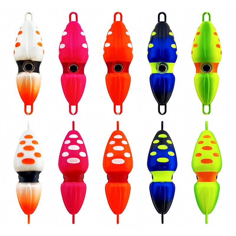 Squid Shaped Metal Jig, Glow, 40–250 g (1.4–8.8 oz)