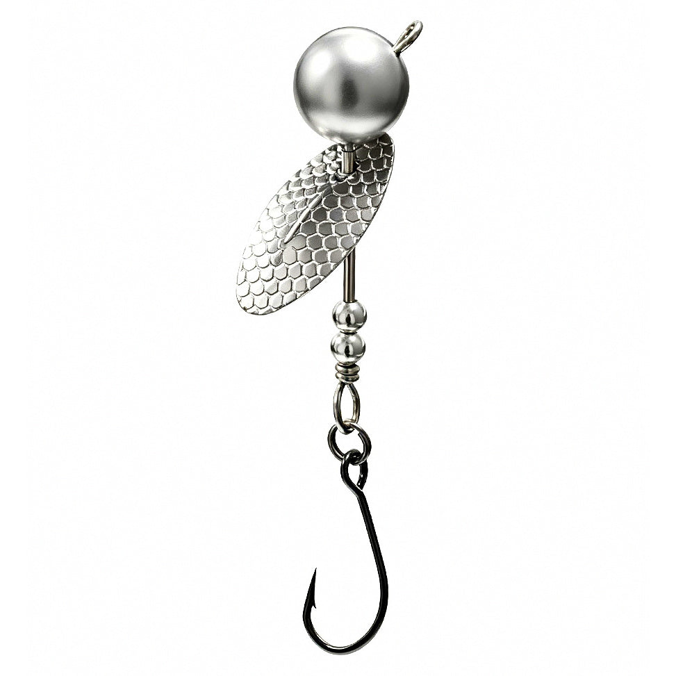 Spinning Blade Spoon Lure, Single Hook, 1.5–15 g (0.05–0.53 oz)