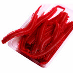 Soft Sandworm Lure Bait, Dark Red, 30 Pieces per Bottle
