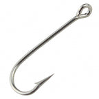 Long Shank Eyed Barbed Saltwater Hooks, Bulk Pack