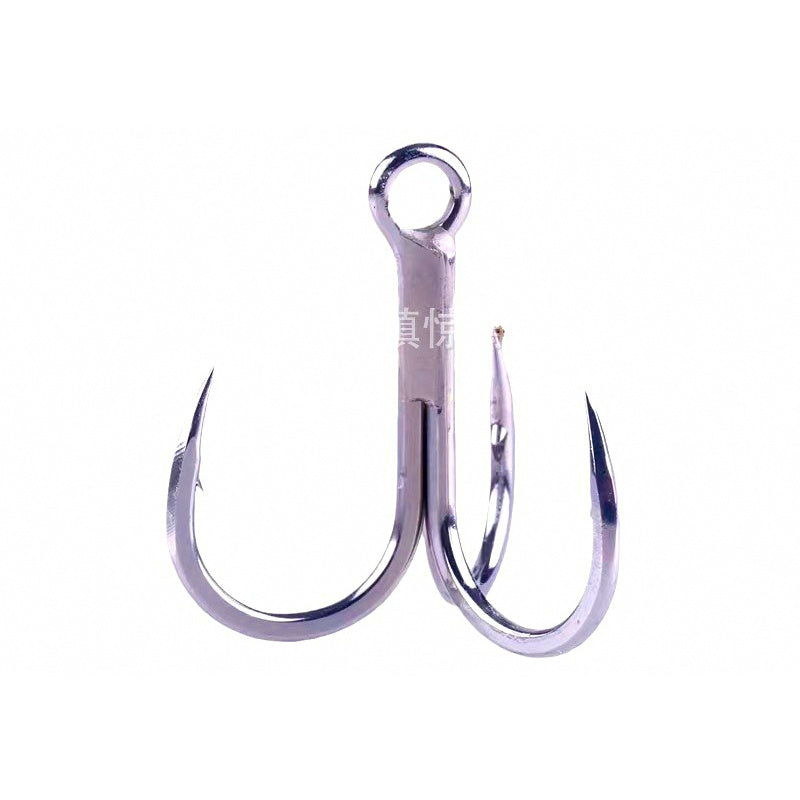 4X Strong Treble Hooks, Saltwater, Gray, Sizes 8 to 5/0