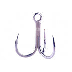 4X Strong Treble Hooks, Saltwater, Gray, Sizes 8 to 5/0