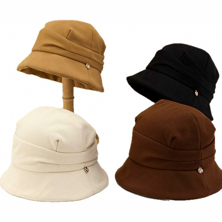 Solid Color Bucket Hat, Wide Brim, Adjustable, One Size