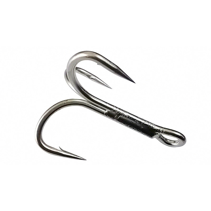 Tin-Plated Treble Anchor Hooks, Barbless, Sizes 6 to 4/0