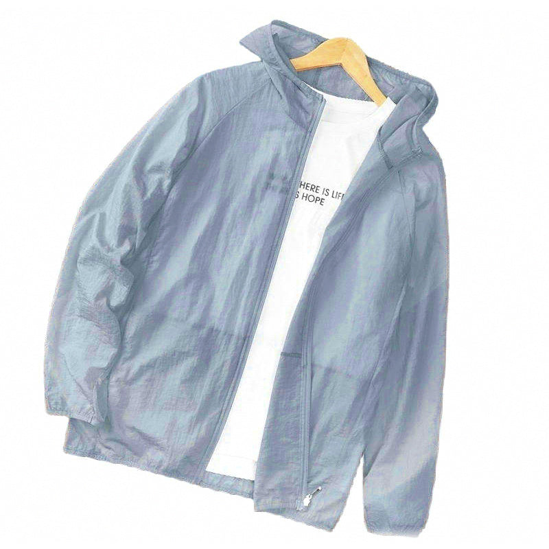 UPF 40+ Hooded Sun Protection Fishing Jacket, Zip Front