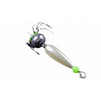UV Pearl White Squid Jig, Tube Style with Hook