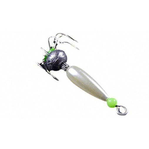UV Pearl White Squid Jig, Tube Style with Hook