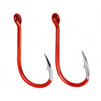 Offset Tube-Eye Senmata Hooks, Garnet Red, Sizes 1–15