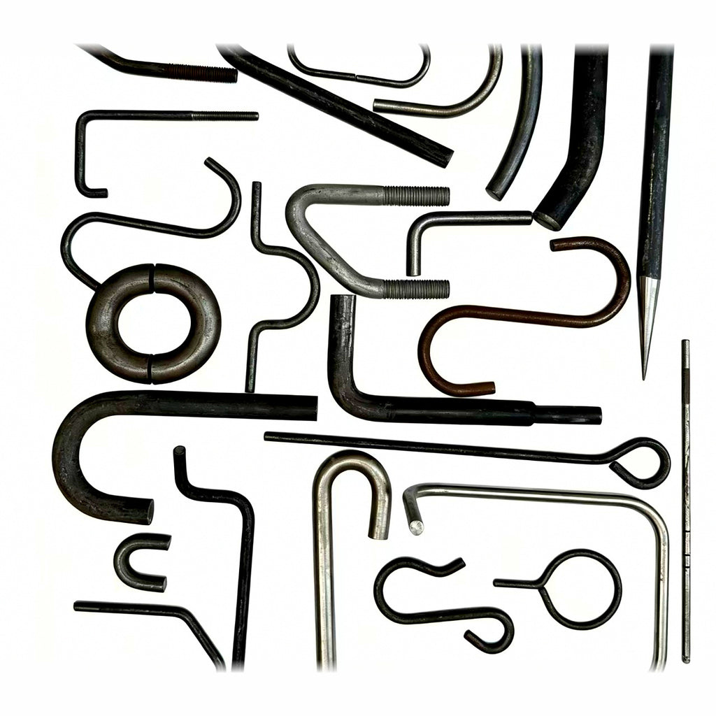 Custom Bent Round Steel Hook, V/D/Square Ring Link Hook