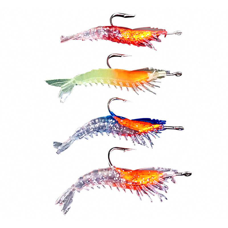 Weighted Soft Shrimp Lure with Hook, 6 cm (2.4 in), 3 g (0.11 oz)