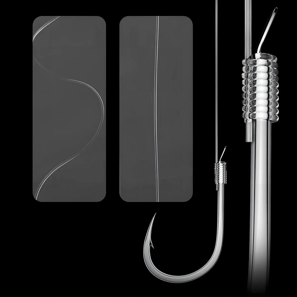 Pre-Tied Offset Chinu Hooks on 1 m (39 in) Nylon Leader