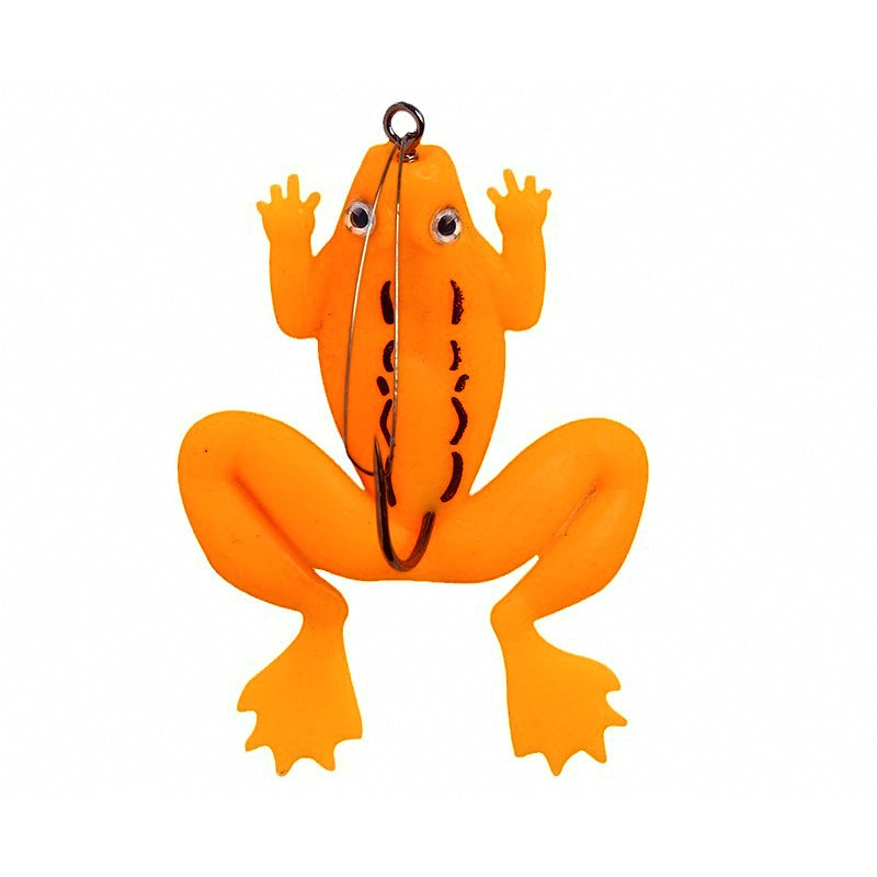 Weedless Soft Frog Lure with Single Hook, 6 cm (2.4 in)