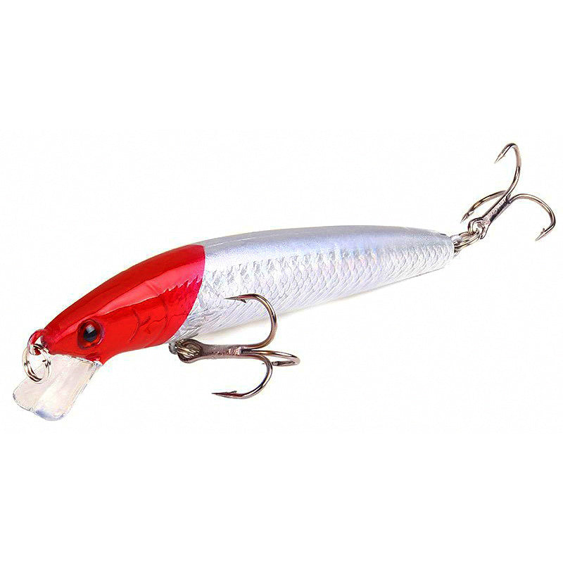 Floating Minnow Lure with Rattle, 8–10 cm (3.1–3.9 in)