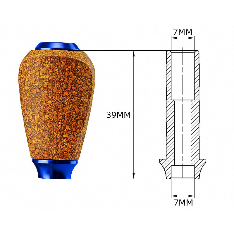 Wood Spinning Reel Handle, Water-Drop Style, Upgrade Part