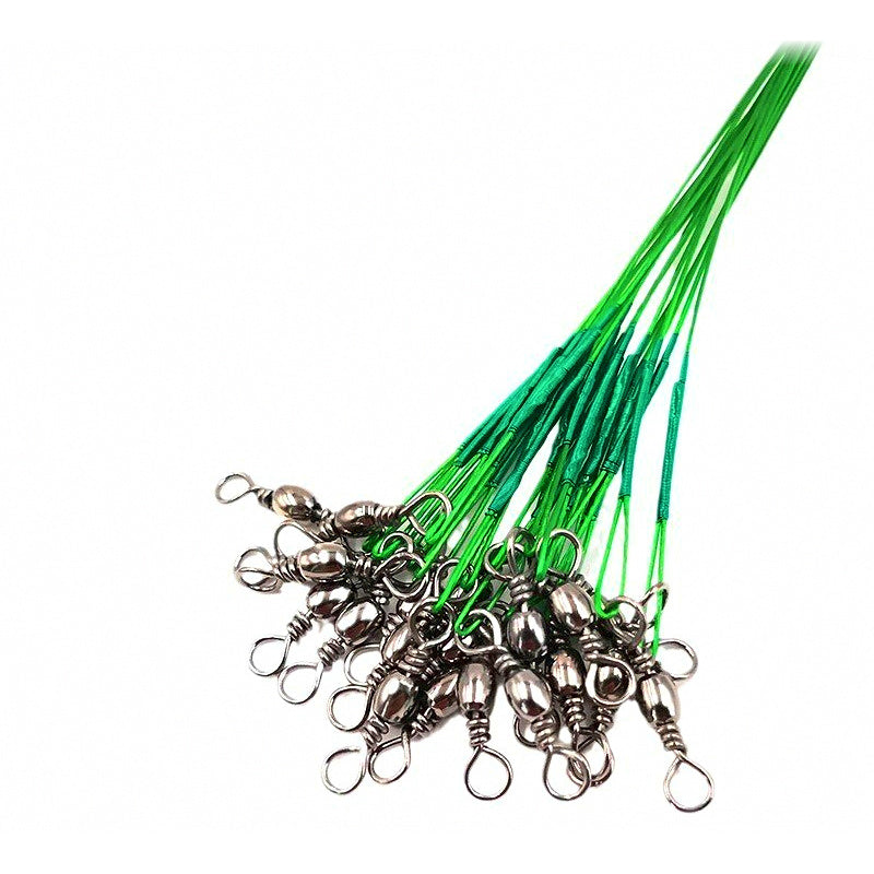 Steel Wire Bite Leader with Snap Swivel, 15-30 cm (6-12 in)