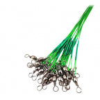 Steel Wire Bite Leader with Snap Swivel, 15-30 cm (6-12 in)