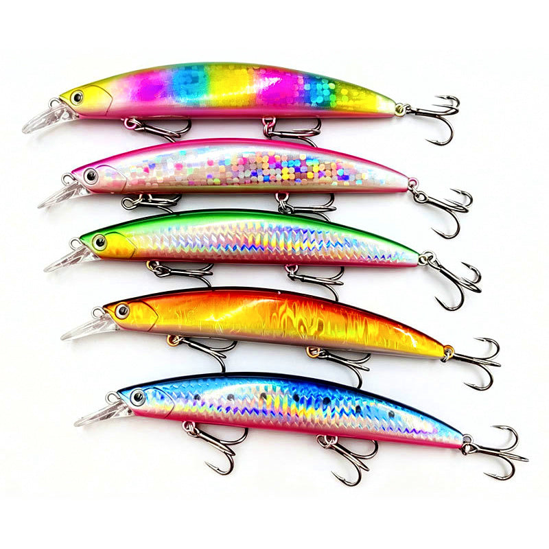 Long Cast Floating Minnow Hard Bait, 25 g (0.9 oz), 3 Hooks