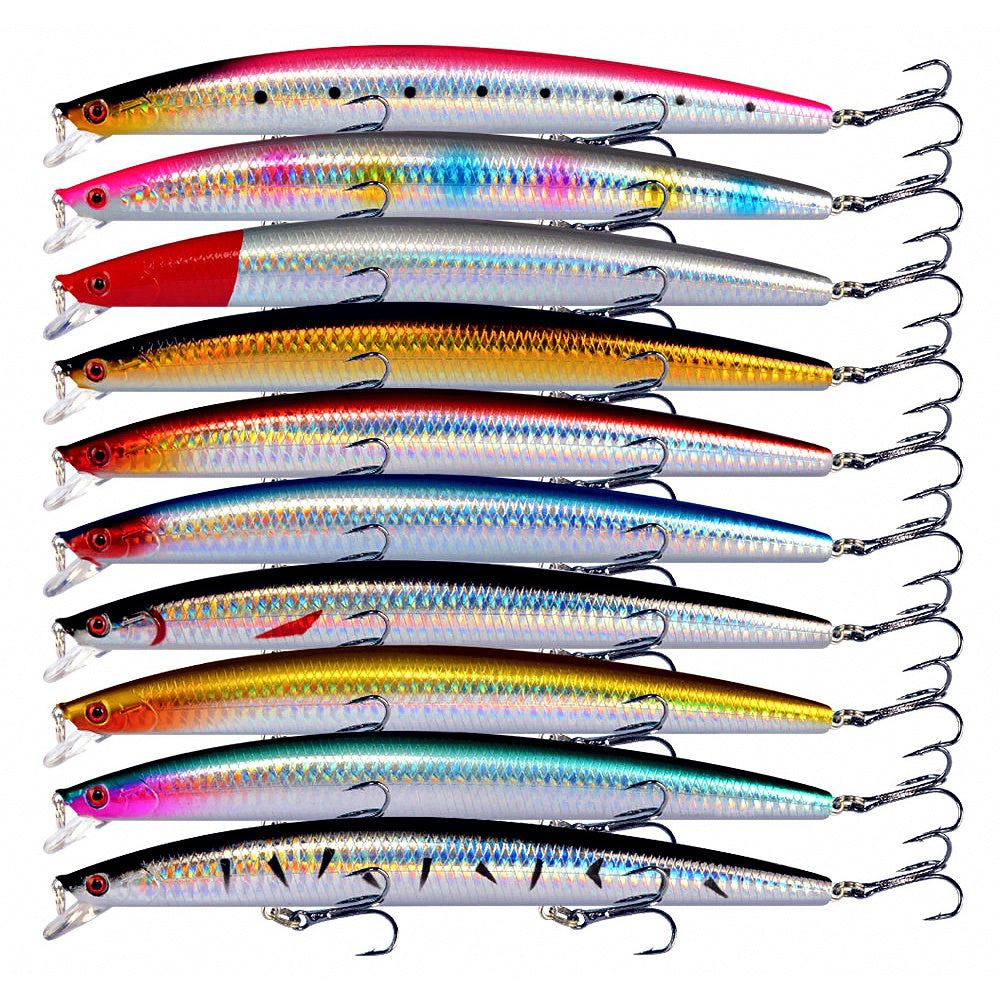 Floating Minnow Hard Bait, 18 cm (7 in), 24 g (0.85 oz)