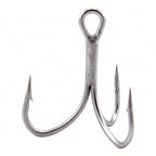 Short Shank Treble Hooks, Carbon Steel, Size 2–18