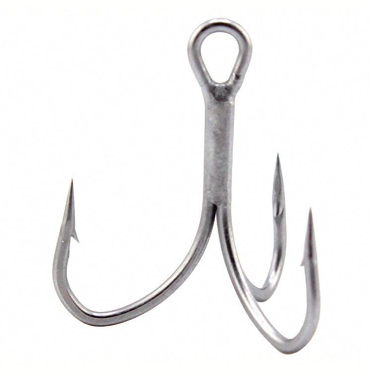 Short Shank Treble Hooks, Carbon Steel, Size 2–18