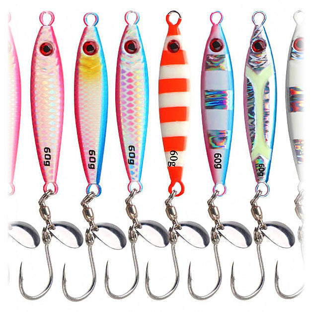 Glow Metal Jig with Hook, 15–100 g (0.5–3.5 oz)