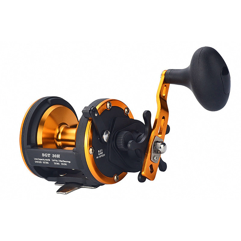 Saltwater Boat Fishing Reel, 3+1 Bearings, 6.0 Gear Ratio