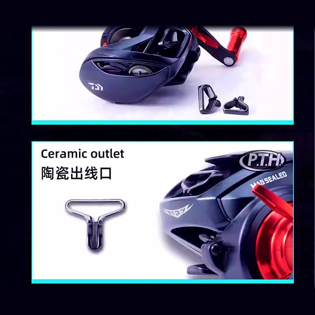 SiC Ceramic Line Outlet Guide for Baitcasting Reel, Black