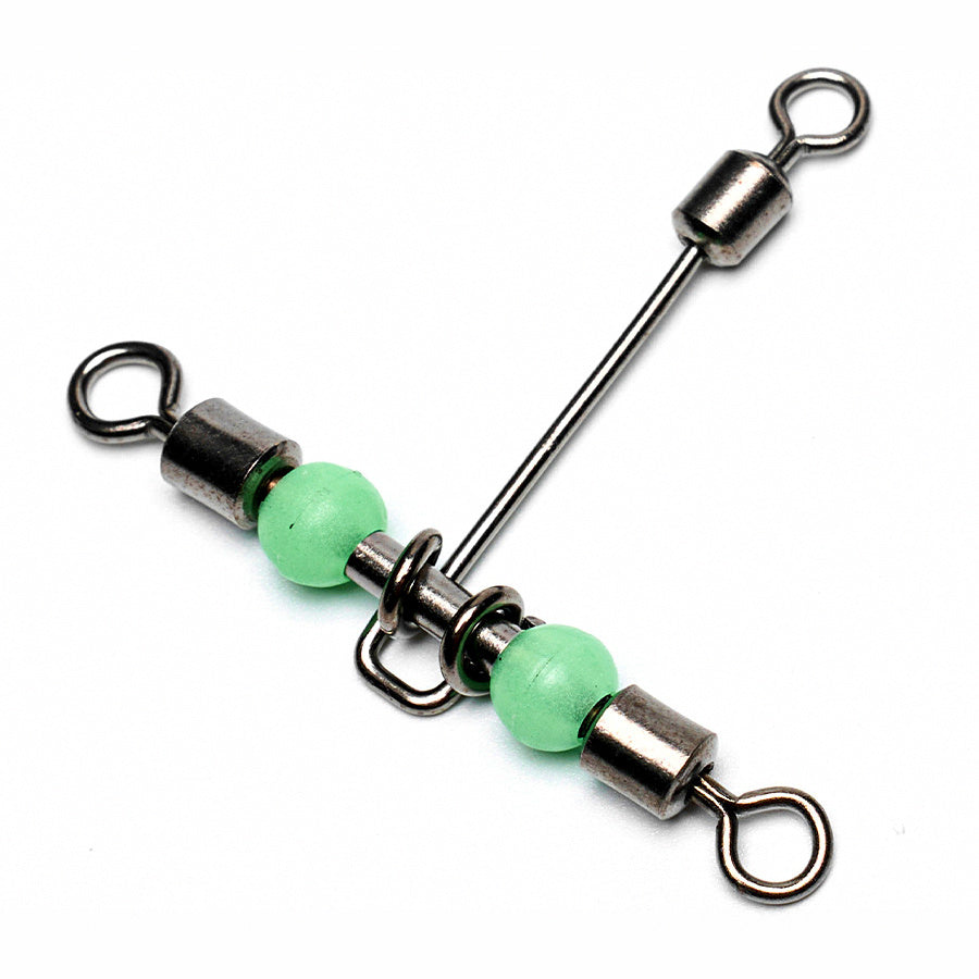 T-Type 3-Way Swivel with Glow Beads, Boat Fishing Rig