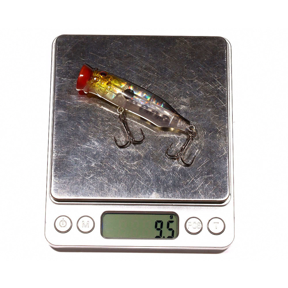 Floating Popper Topwater Lure, 9.5 g (0.34 oz), 7.2 cm