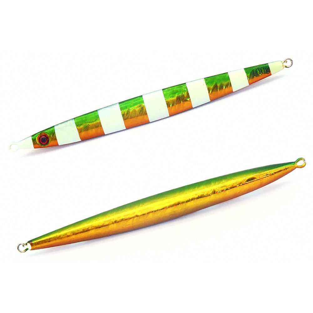 Glow Stripe Metal Jig, 80–400 g (2.8–14.1 oz)