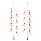 Sabiki Rig Set, 5 Rigs with 6 Hooks and Sinker