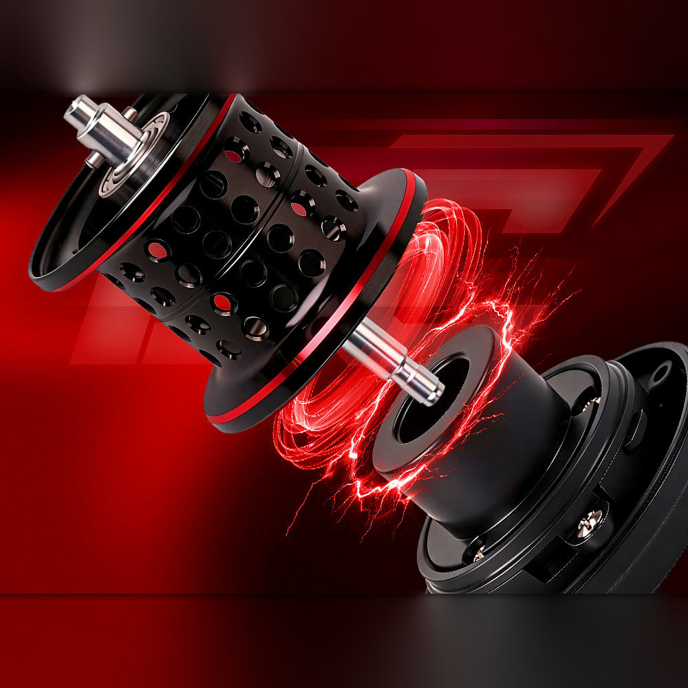 Mini DC Baitcasting Reel, Electronic Brake, 7.0:1, 156 g (5.5 oz)