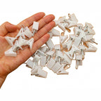 White Plastic Snap Clips, Pack of 10, 30 or 50