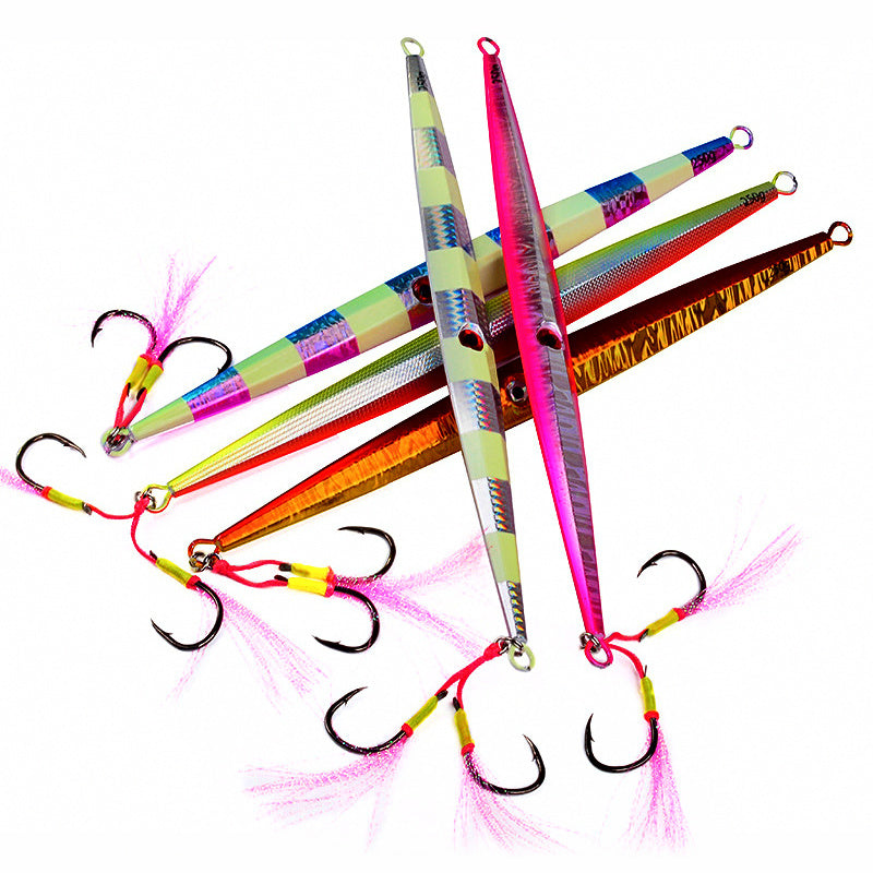 Glow Slow Pitch Jig with Assist Hook, 60–300 g (2.1–10.6 oz)