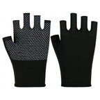 Fingerless Work Gloves, Dotted Grip Nylon, 13-Gauge