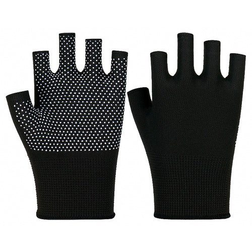 Fingerless Work Gloves, Dotted Grip Nylon, 13-Gauge
