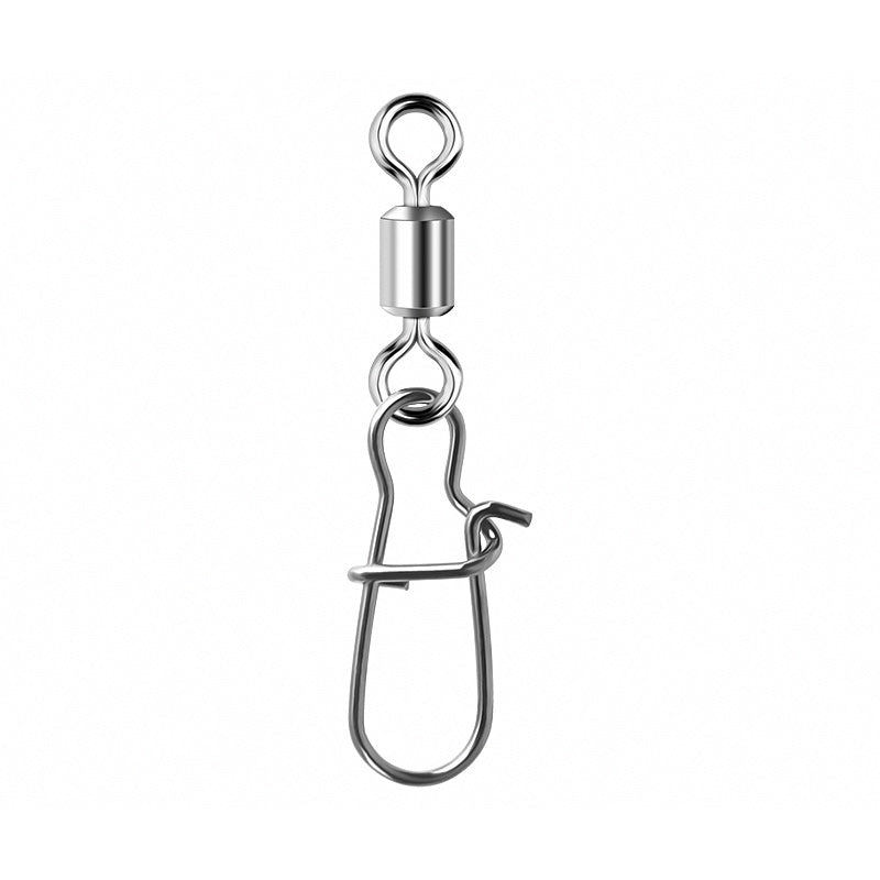 Quick-Open Safety Pin Snap Swivels, Figure-8 Ring Connectors