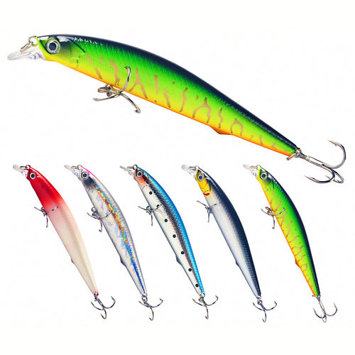 Suspending Minnow Hard Bait, 6.5–12 g (0.23–0.42 oz)
