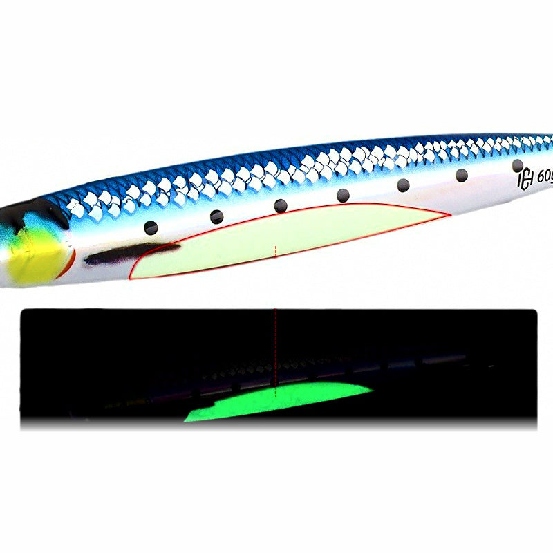 Glow Belly Speed Jig, 40–200 g (1.4–7.1 oz), Bare or Rigged