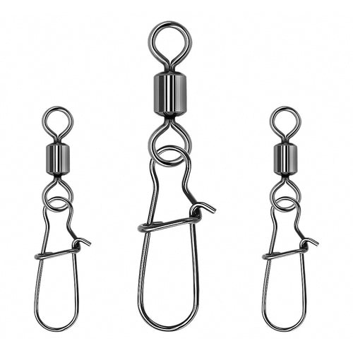 Carbon Steel Snap Swivels, Sizes 14 to 3/0, 1 or 50 Pack