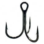 Black Treble Hooks, High-Carbon Steel, Sizes #4–#22