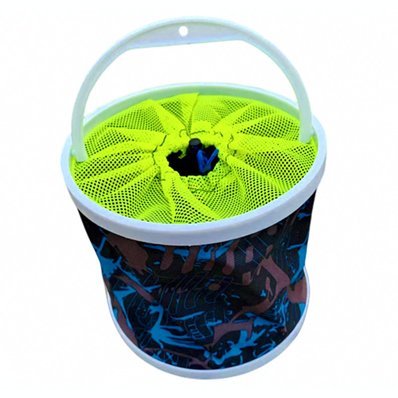Collapsible Fishing Bucket with Rope, Oxford Cloth